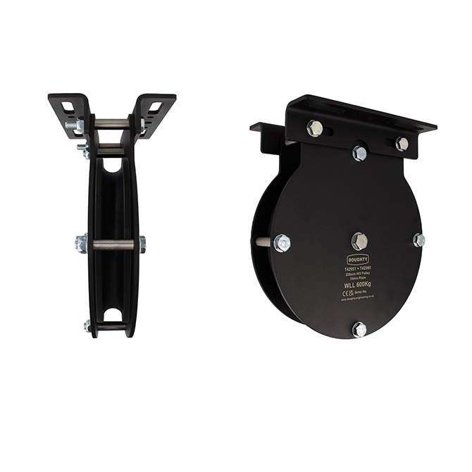 Doughty Engineering 200mm Heavy Duty Pulley (1-rond, pour corde)