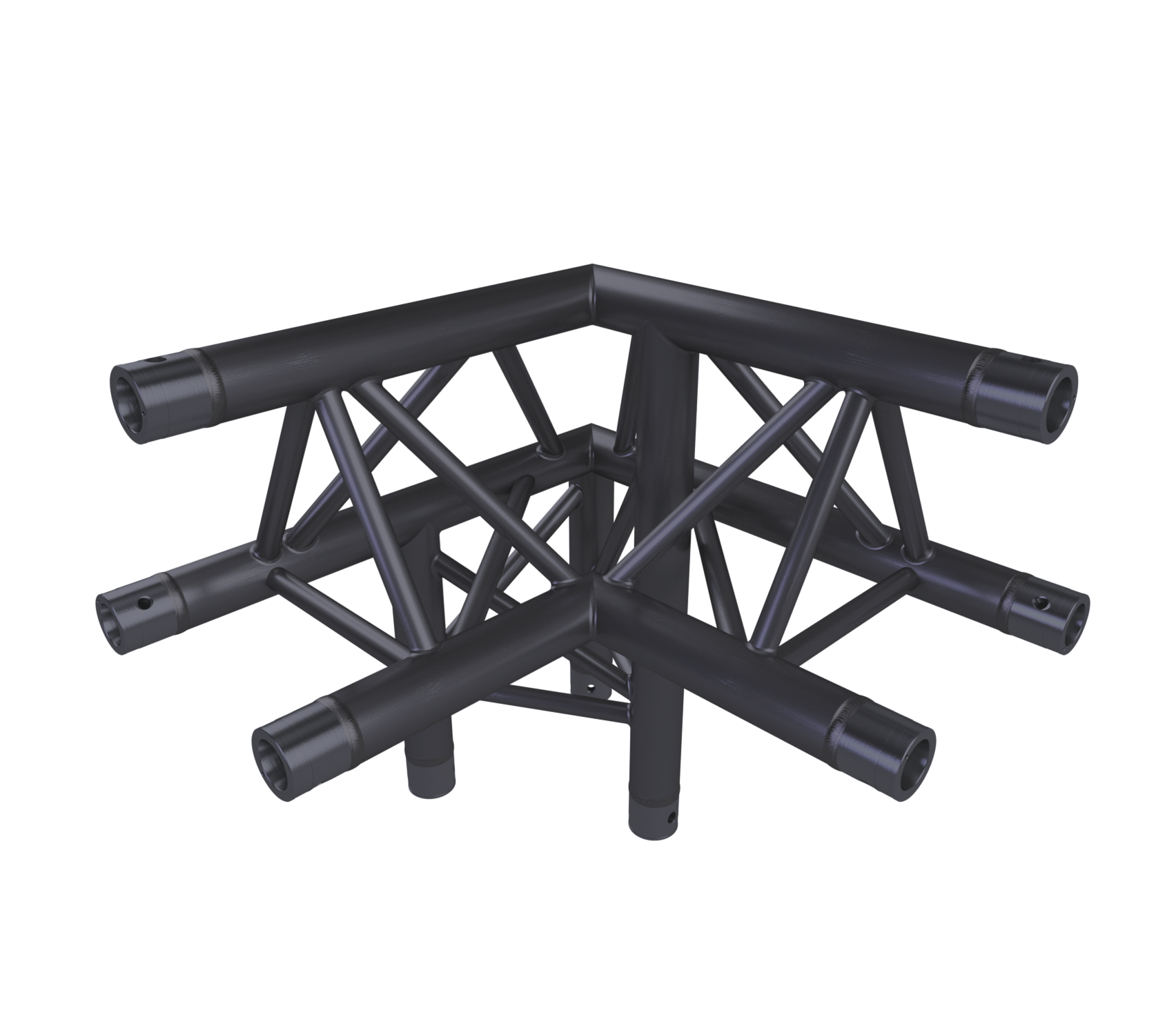 Eurotruss HD33 Angle 90° 3 voies + down LEFT 50 x 50 x 50 cm, noir