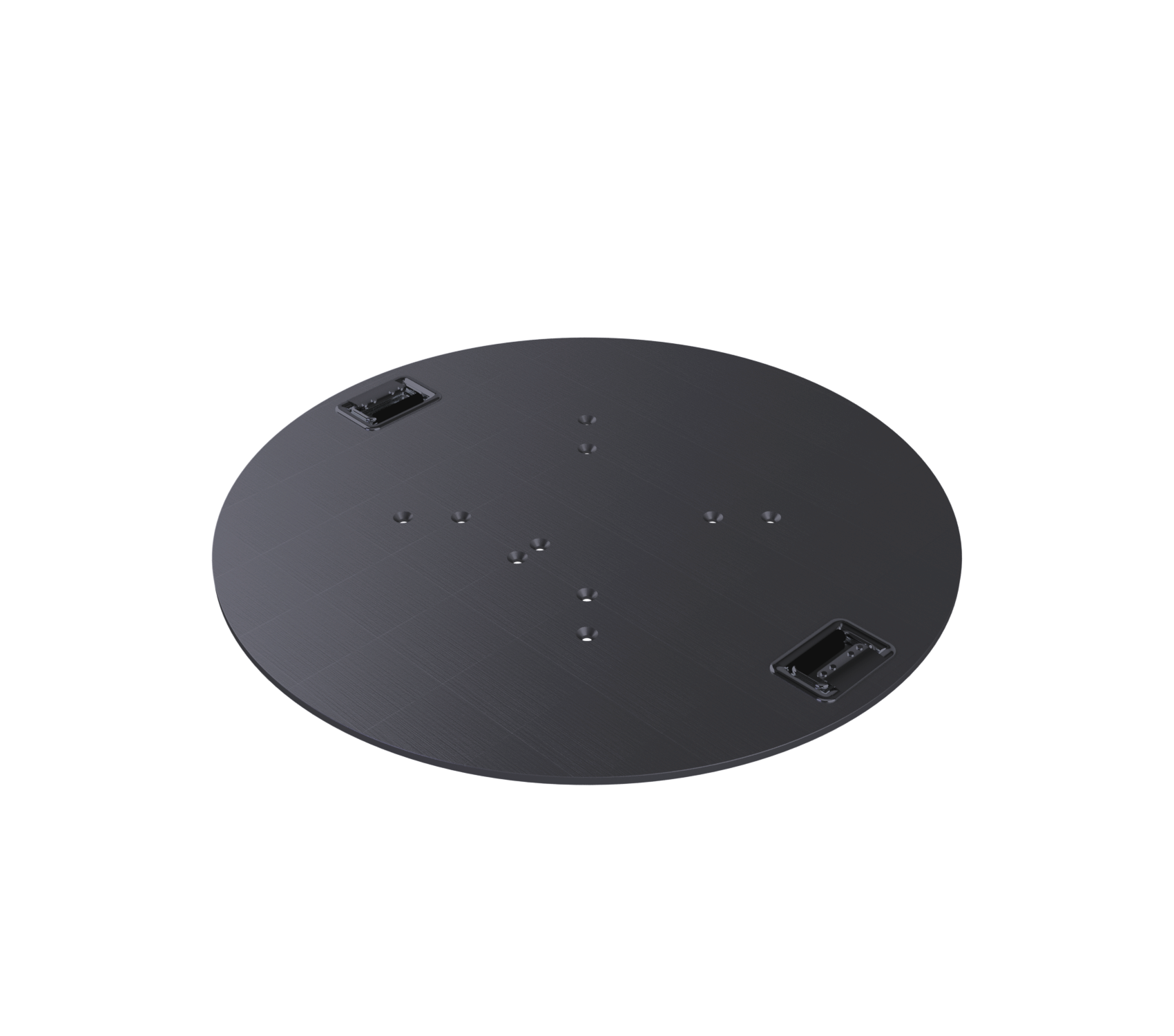 Eurotruss plaque de sol en acier 99 cm de diamètre, 80 kg, noir