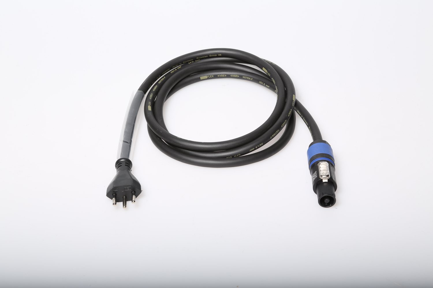 Netzanschlusskabel PowerCON, H07RN-F 3 x1,5 mm2, 2 m, mit angespritztem Stecker T12 Netzanschlusskabel PowerCON, H07RN-F 3 x1,5 mm2, 2 m, mit angespritztem Stecker T12