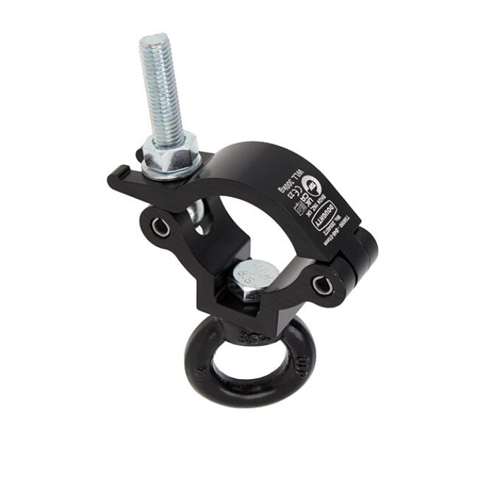 Doughty Engineering Light Weight Slimline Hanging Clamp (M12 Ringmutter), schwarz
