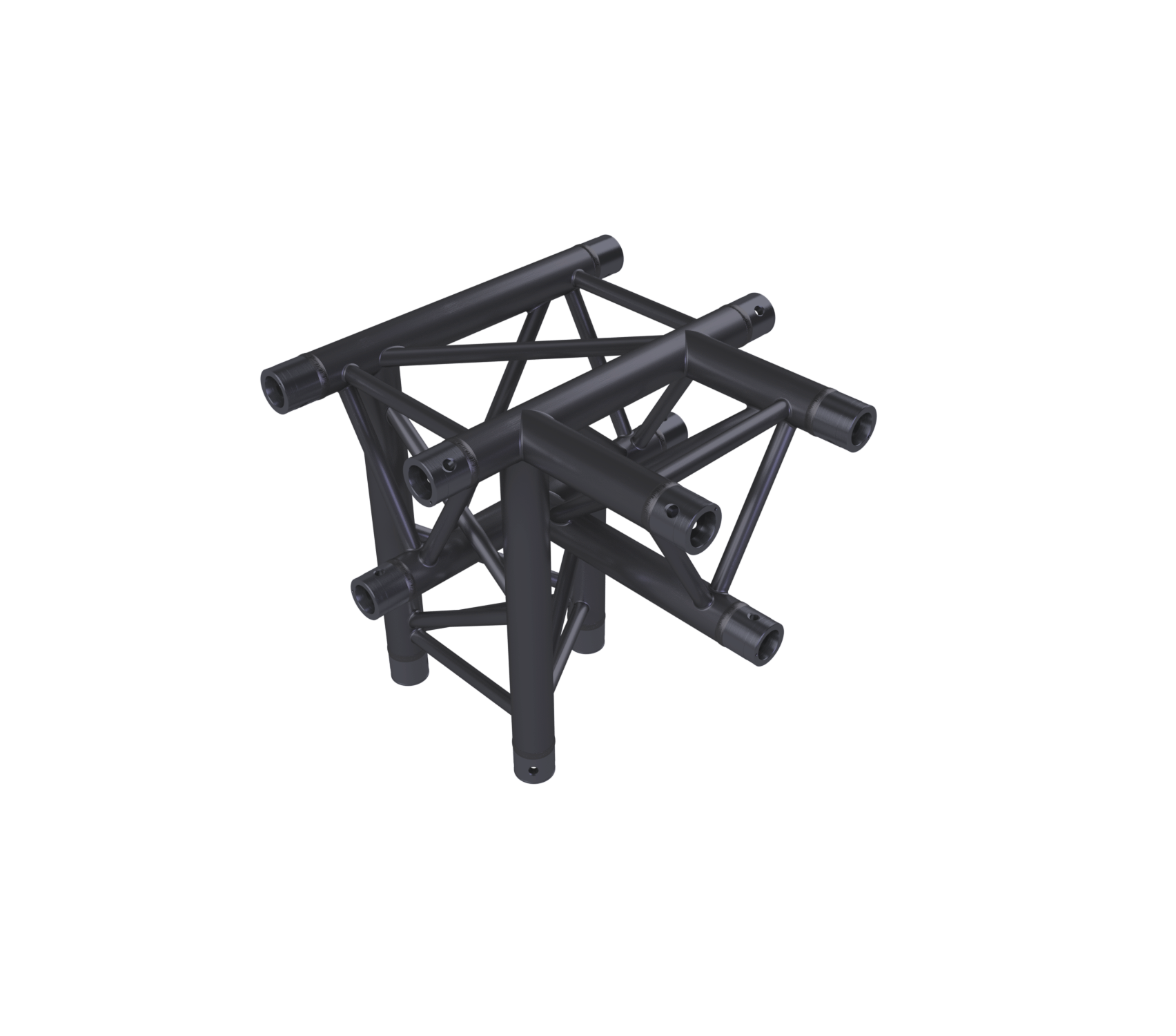 Eurotruss HD33 Pièce en T 4 voies + Up RIGHT 50 x 50 x 50 cm, noir