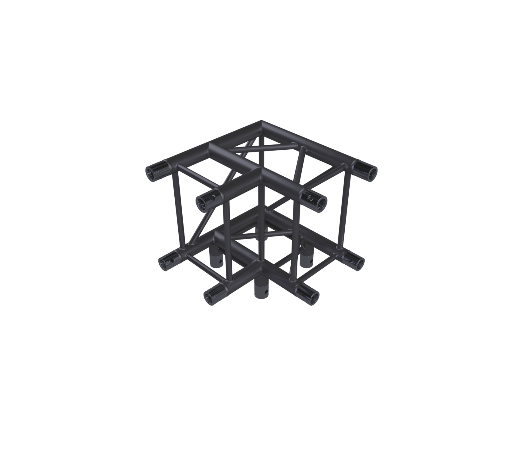 Eurotruss XD 90° Angle 3 voies + Down HD/FD34 50 x 50 x 50 cm, noir