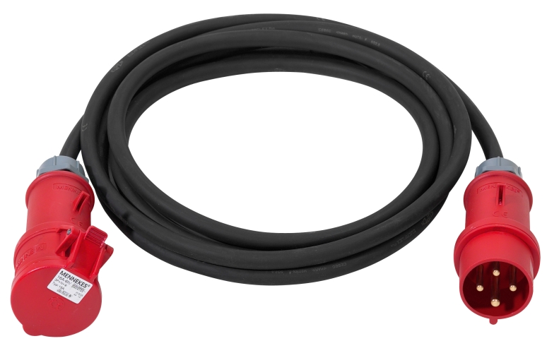 Major Verlängerungskabel CEE16, 4-pol. Stecker rot, 16A, 4 x 2,5 mm², 10m Major Verlängerungskabel CEE16, 4-pol. Stecker rot, 16A, 4 x 2,5 mm², 10m