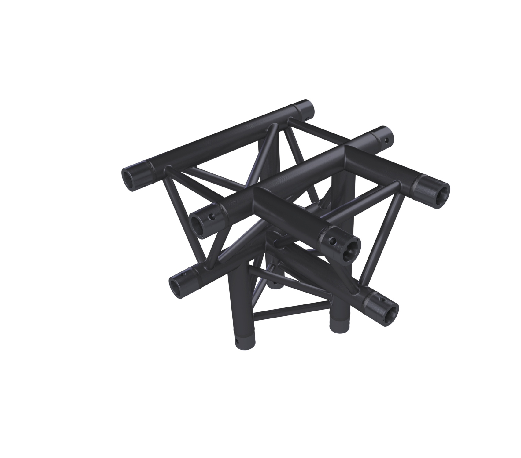 Eurotruss HD33 Pièce en T 4 voies + Up LEFT 50 x 50 x 50 cm, noir