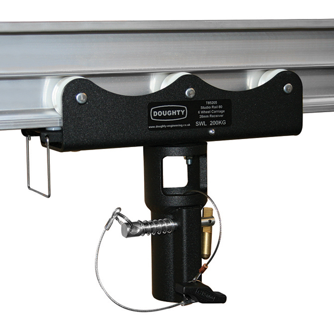 Doughty Engineering Studio Rail 80 Chariot à 6 roues, complet avec douille 28mm (frein) Doughty Engineering Studio Rail 80 Chariot à 6 roues, complet avec douille 28mm (frein)