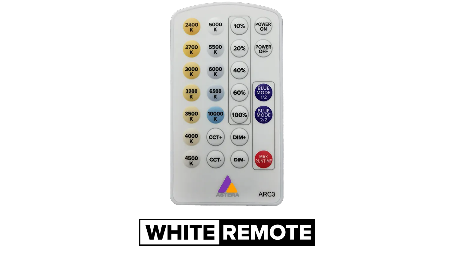 Astera ARC3 "White Remote" Infrarot Fernbedienung Astera ARC3 "White Remote" Infrarot Fernbedienung