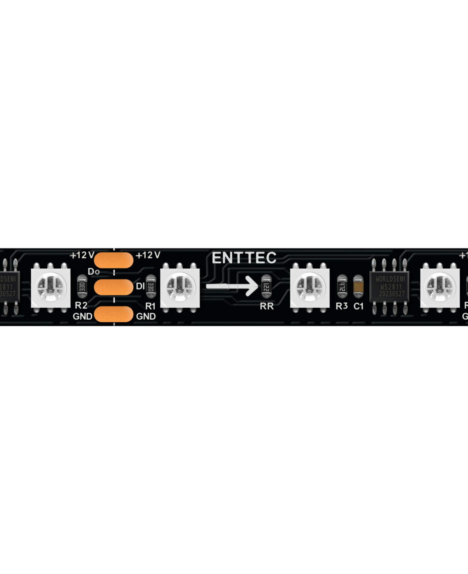 Enttec Black  Pixel Tape, 60 LED/m RGB 12 V, schwarz - Long Range Enttec Black  Pixel Tape, 60 LED/m RGB 12 V, schwarz - Long Range