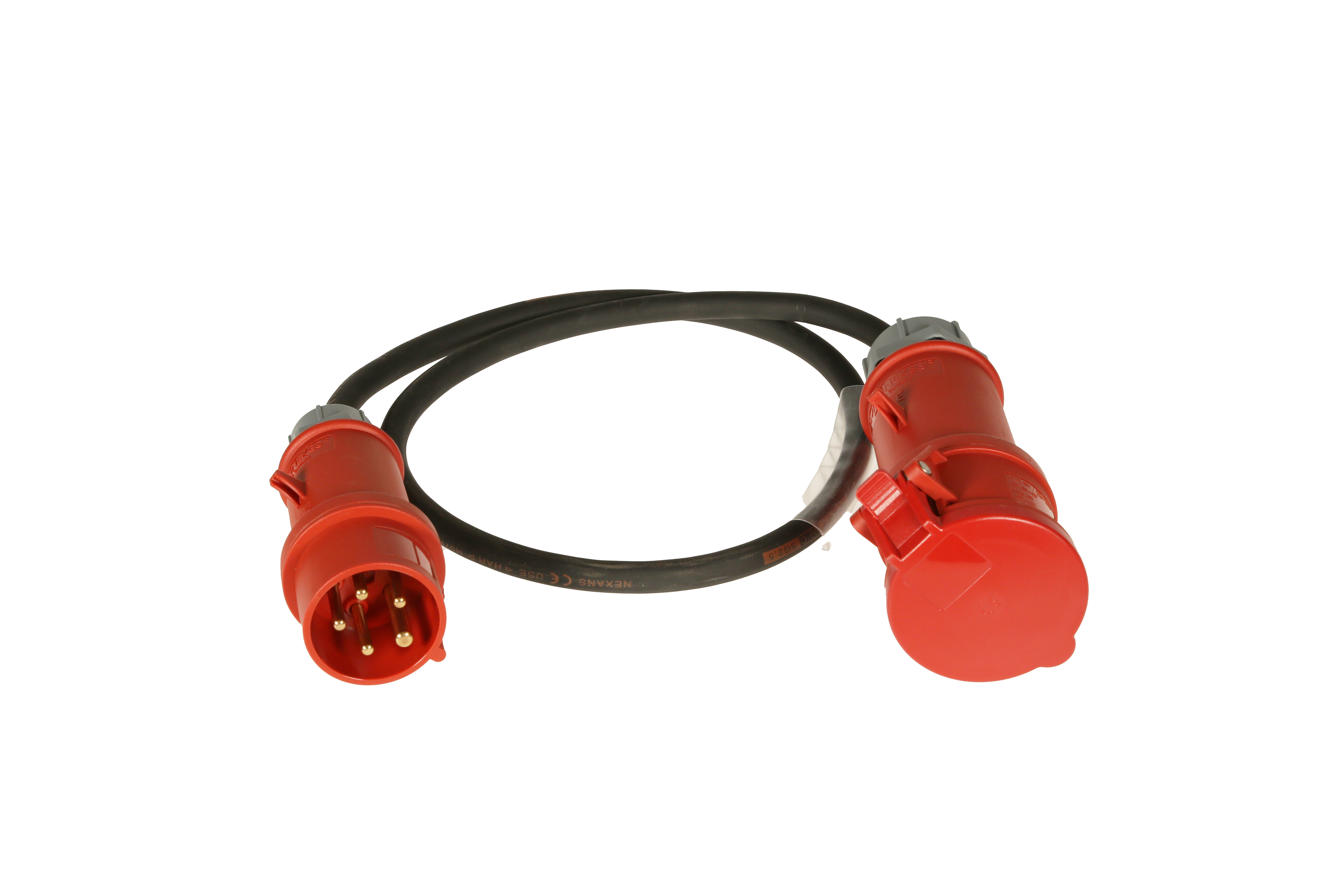 Major Câble adaptateur CEE16/CEE32, fiche 5 pôles rouge, 1m Major Câble adaptateur CEE16/CEE32, fiche 5 pôles rouge, 1m