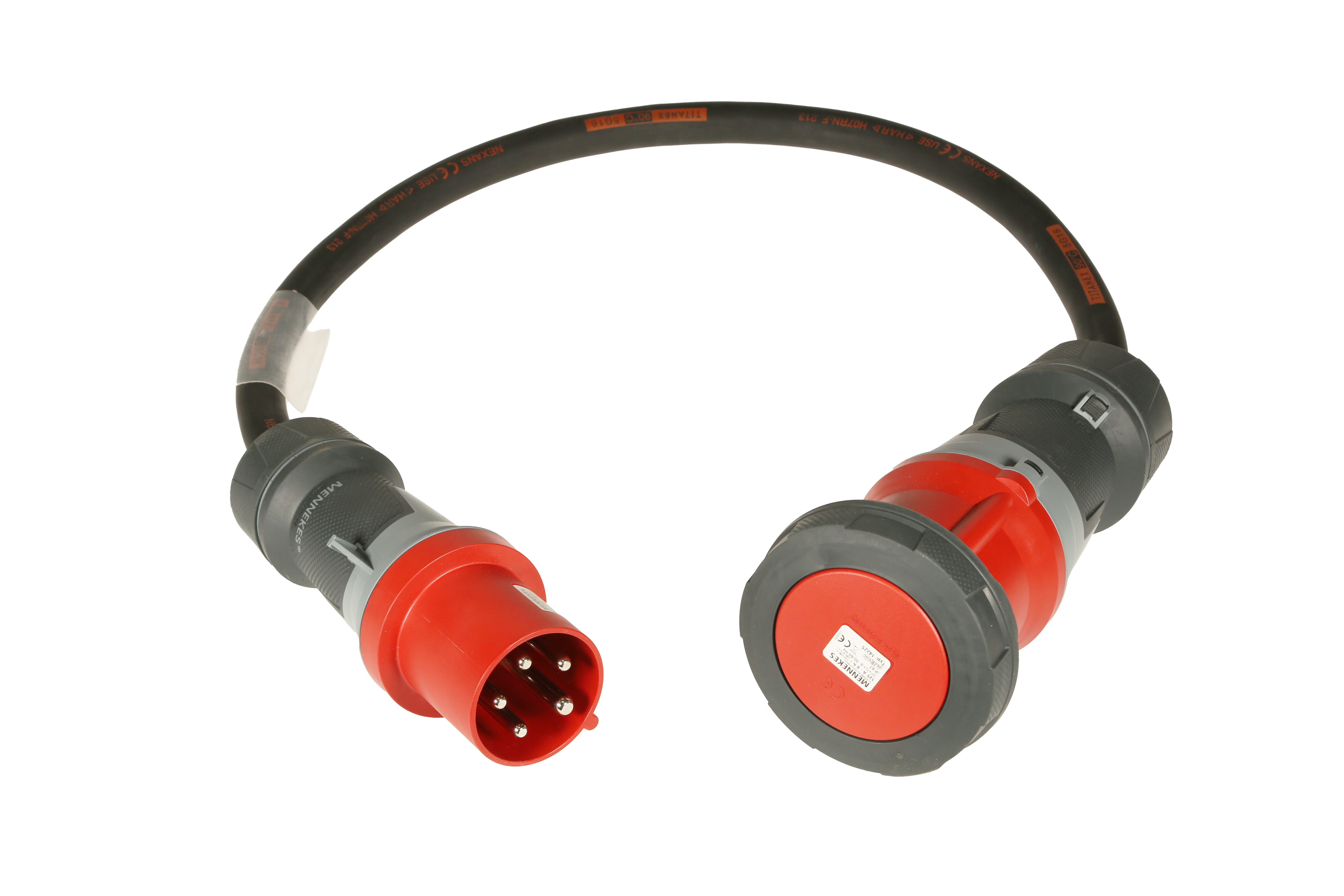 Major Adapterkabel CEE63/CEE125, 5-pol. Stecker rot, 1m Major Adapterkabel CEE63/CEE125, 5-pol. Stecker rot, 1m