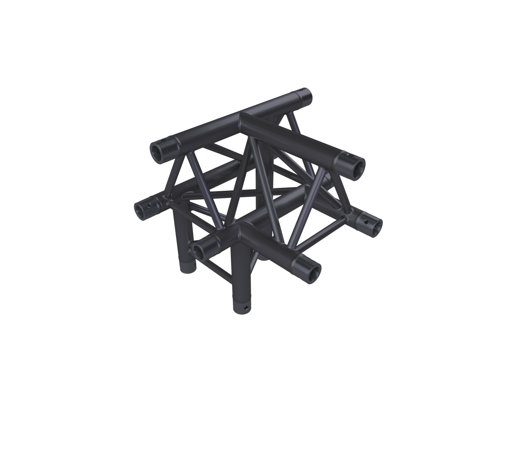 Eurotruss HD33 Pièce en T 4 voies + Down LEFT 50 x 50 x 50 cm, noir