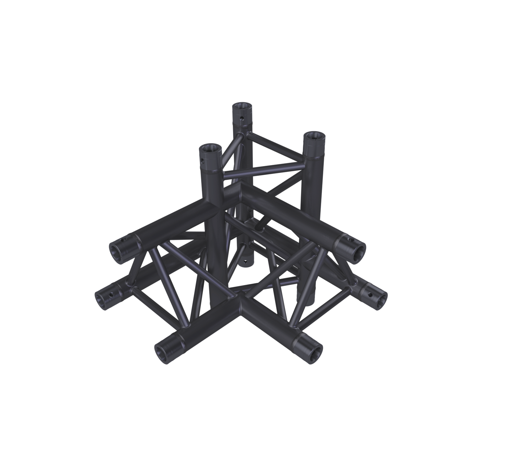 Eurotruss HD33 Angle 90° 4 voies + Up + Down RIGHT 50 x 50 x 50 cm, noir