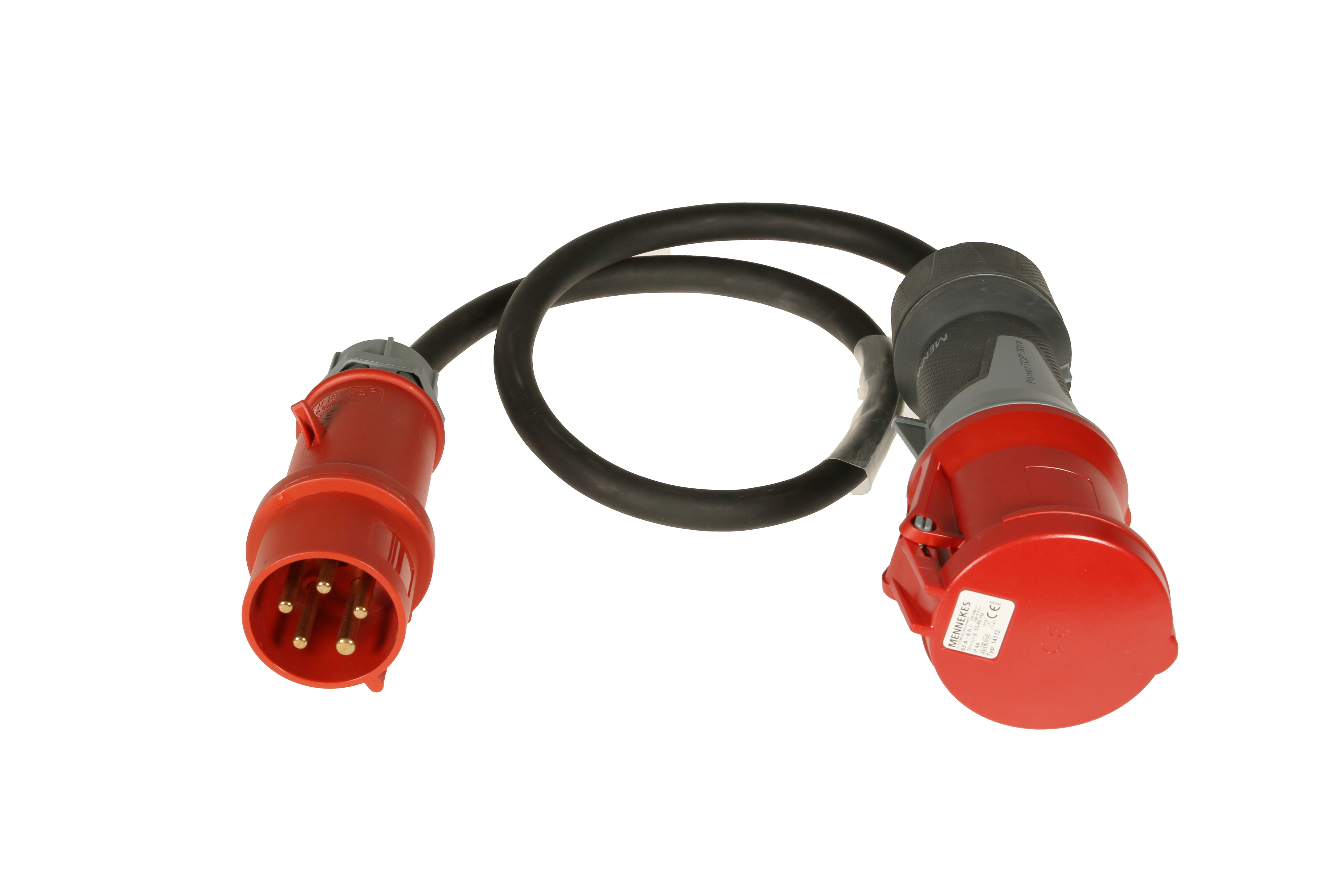 Major Câble adaptateur CEE32/CEE63, fiche 5 pôles rouge, 1m Major Câble adaptateur CEE32/CEE63, fiche 5 pôles rouge, 1m