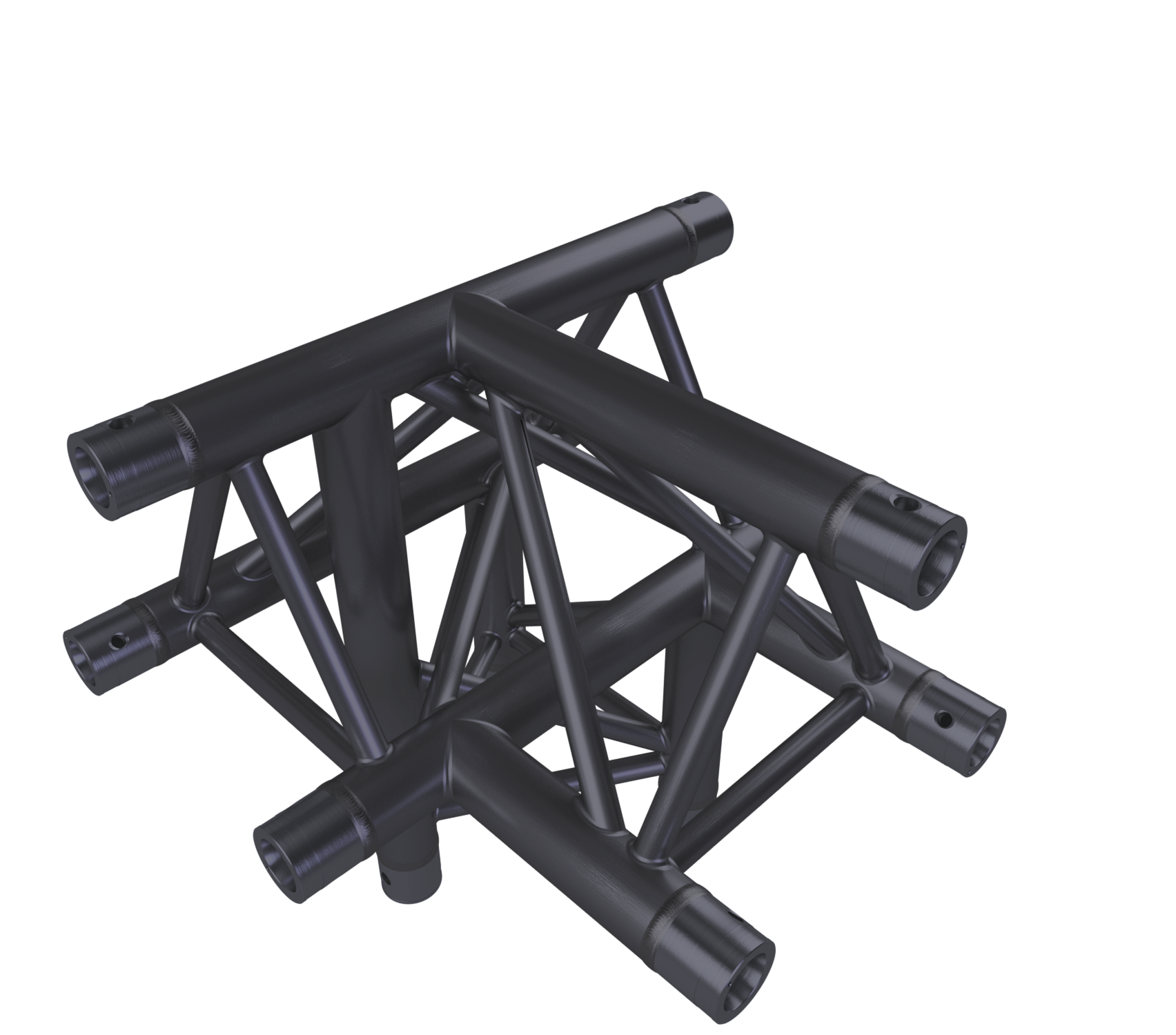 Eurotruss HD33 Pièce en T 4 voies + Down RIGHT 50 x 50 x 50 cm, noir