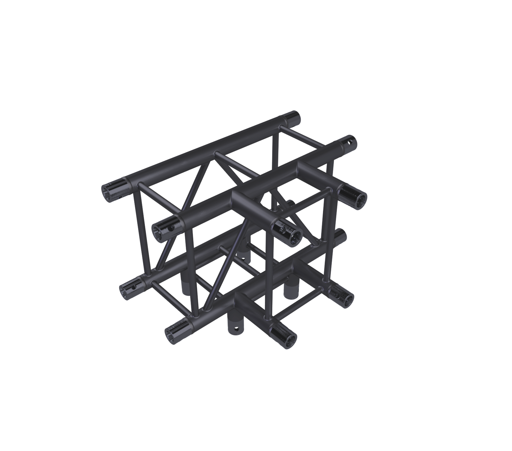 Eurotruss XD Pièce en T 4 voies + Down HD/FD34 71 x 50 x 50 cm, noir