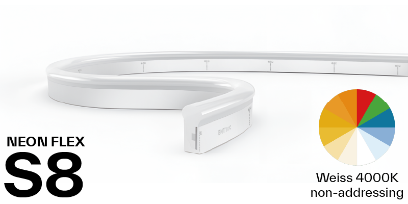 Enttec Neon Flex S8 White Non Adressing IP68, 10000 mm