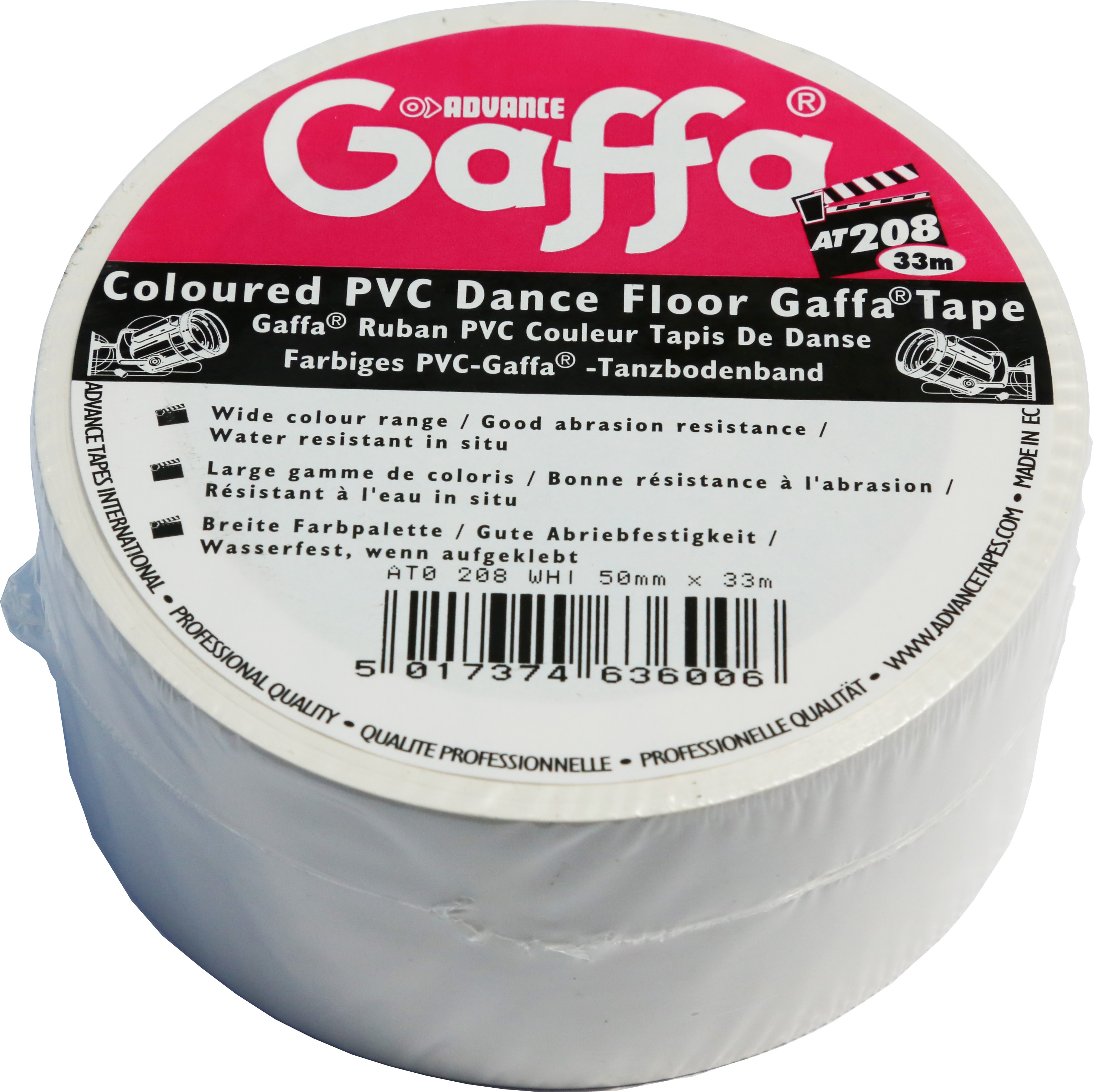 Advance PVC Dance Floor Gaffa Tape weiss Advance PVC Dance Floor Gaffa Tape weiss