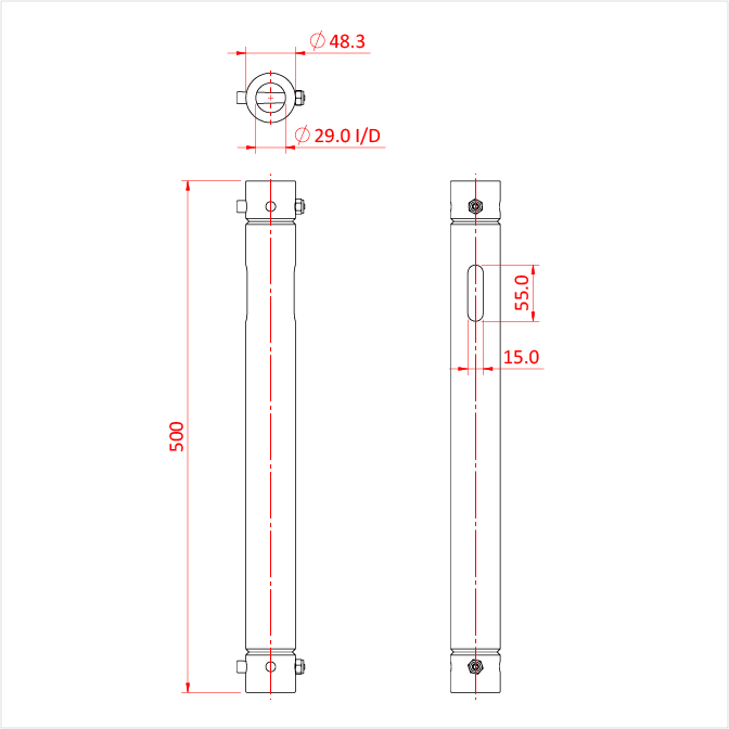 Doughty Engineering Modular Extension (500mm) 