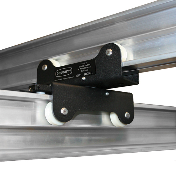 Doughty Engineering Studio Rail 80 Chariot double pivotant à 4 roues Doughty Engineering Studio Rail 80 Chariot double pivotant à 4 roues