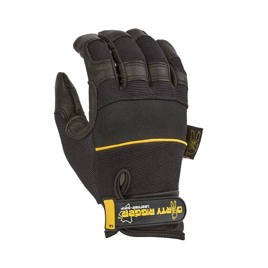 Dirty Rigger Leather Grip 3.0 Heavy Duty  Full Finger, Grösse S Dirty Rigger Leather Grip 3.0 Heavy Duty  Full Finger, Grösse S