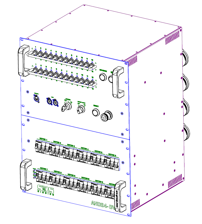 SRS AHD24-DV-CEE Gen2, contrôleur 24 canaux à commande directe, 12U - CEE16