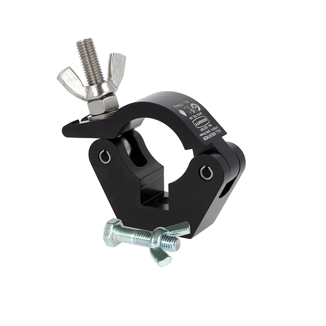 Doughty Engineering Slimline Hook Clamp, schwarz - Stainless Steel