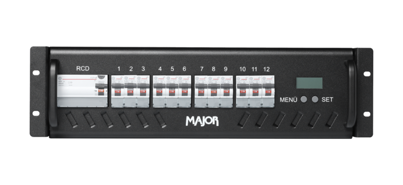 MAJOR DMX Switch-Pack 12-Kanal MK3, 19"/3HE, 12 x T13 IP20 MAJOR DMX Switch-Pack 12-Kanal MK3, 19"/3HE, 12 x T13 IP20