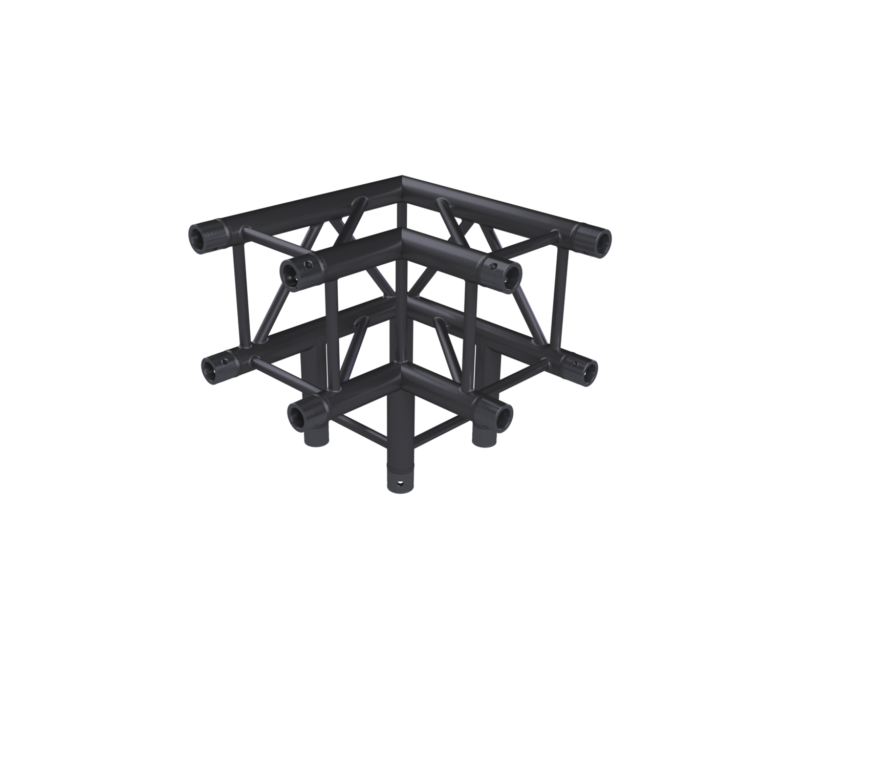 Eurotruss HD34 90° Ecke 3-Weg + Down 50 x 50 x 50 cm, schwarz