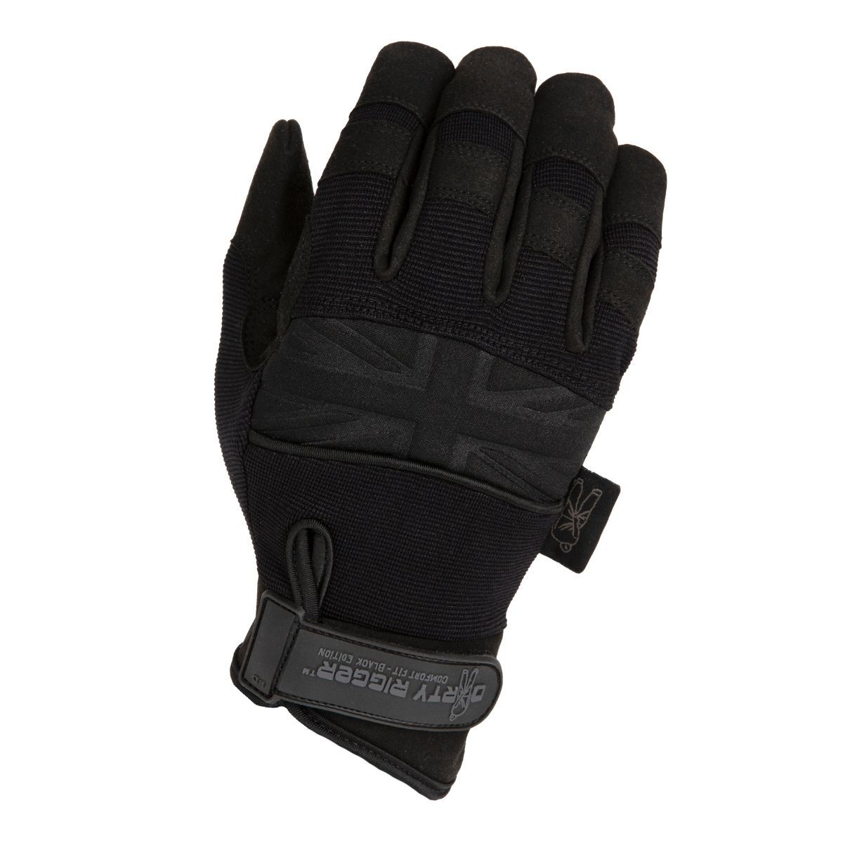 Dirty Rigger Comfort Fit BLACK EDITION Full Finger, Grösse S Dirty Rigger Comfort Fit BLACK EDITION Full Finger, Grösse S
