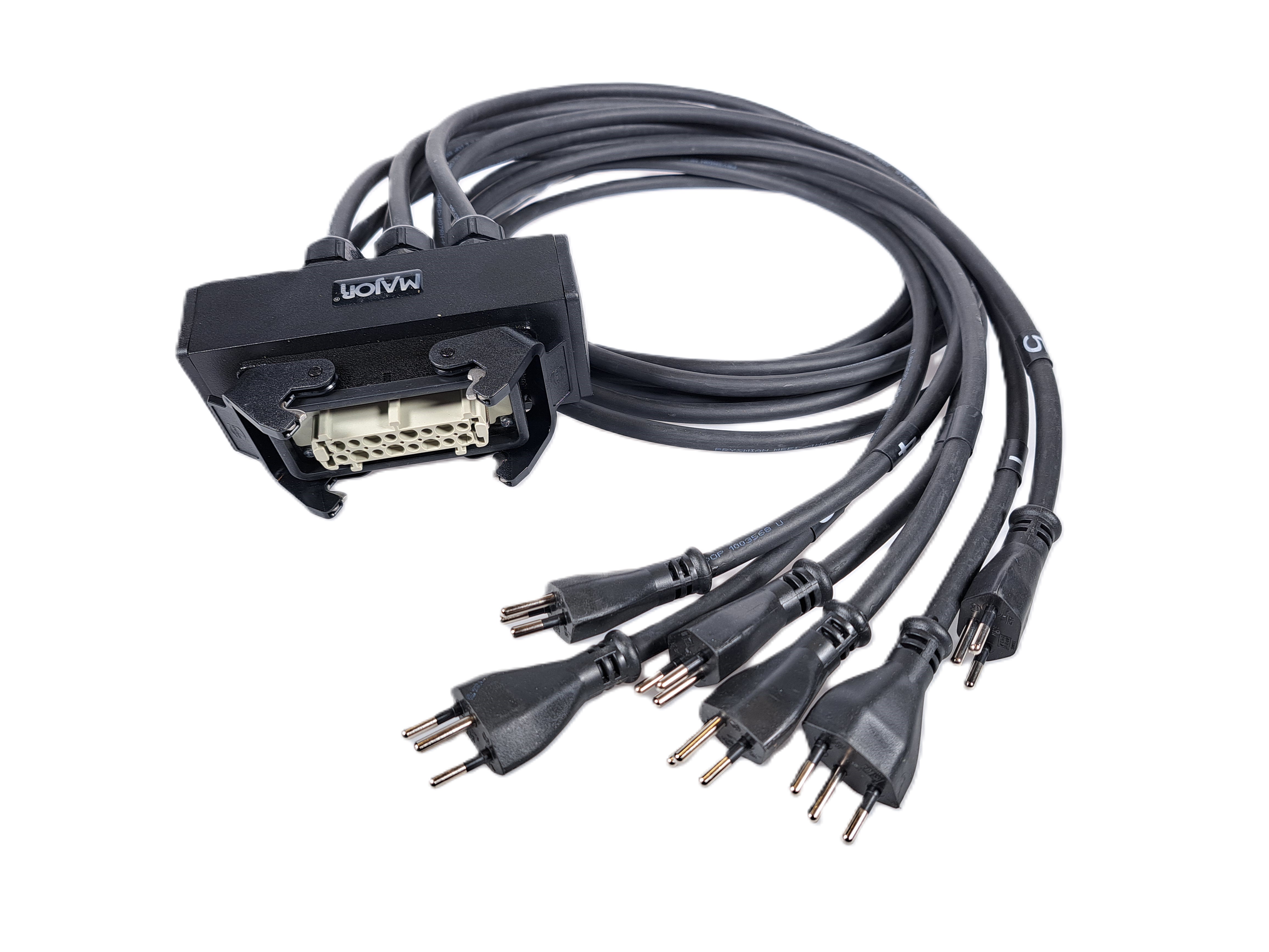 MAJOR Splitter (Peitsche), 6xT12 auf Harting HAN 16E female MAJOR Splitter (Peitsche), 6xT12 auf Harting HAN 16E female