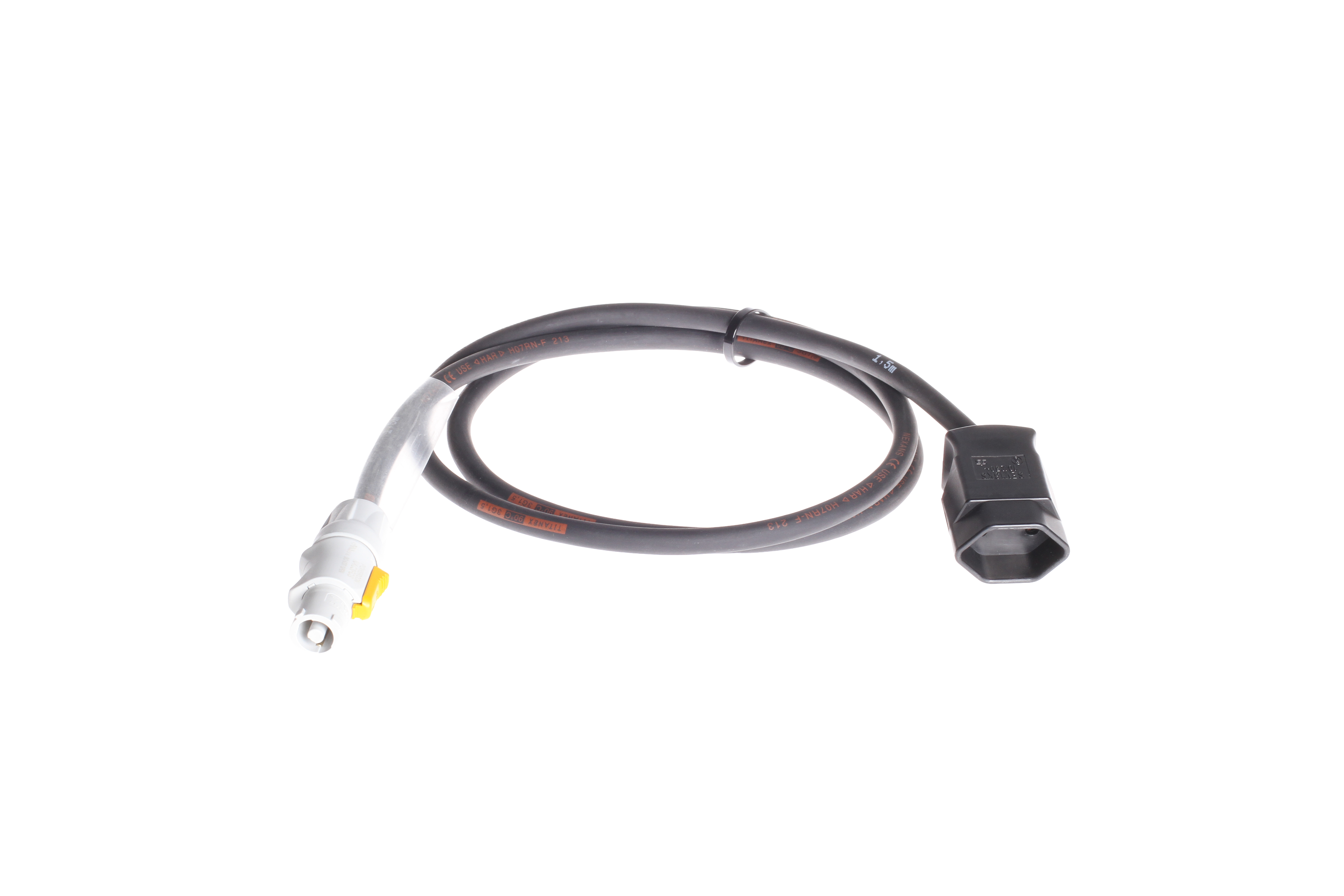 Câble secteur PowerCON gris sur connecteur T13, H07RN-F 3 x1,5 mm2, 2 m